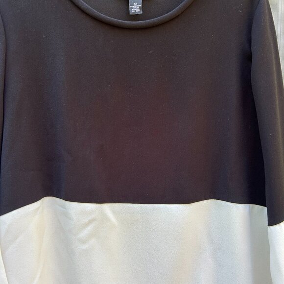 ALFANI Black and White Tunic Top - Picture 2 of 4